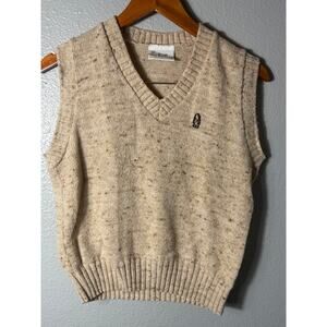 Vintage Hush Puppies Sweater Vest Speckled Cream Color No size- measurement